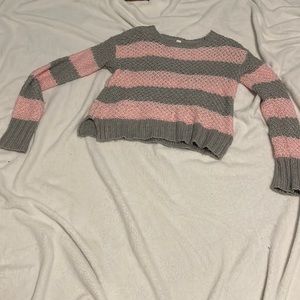 Pink and gray sweater